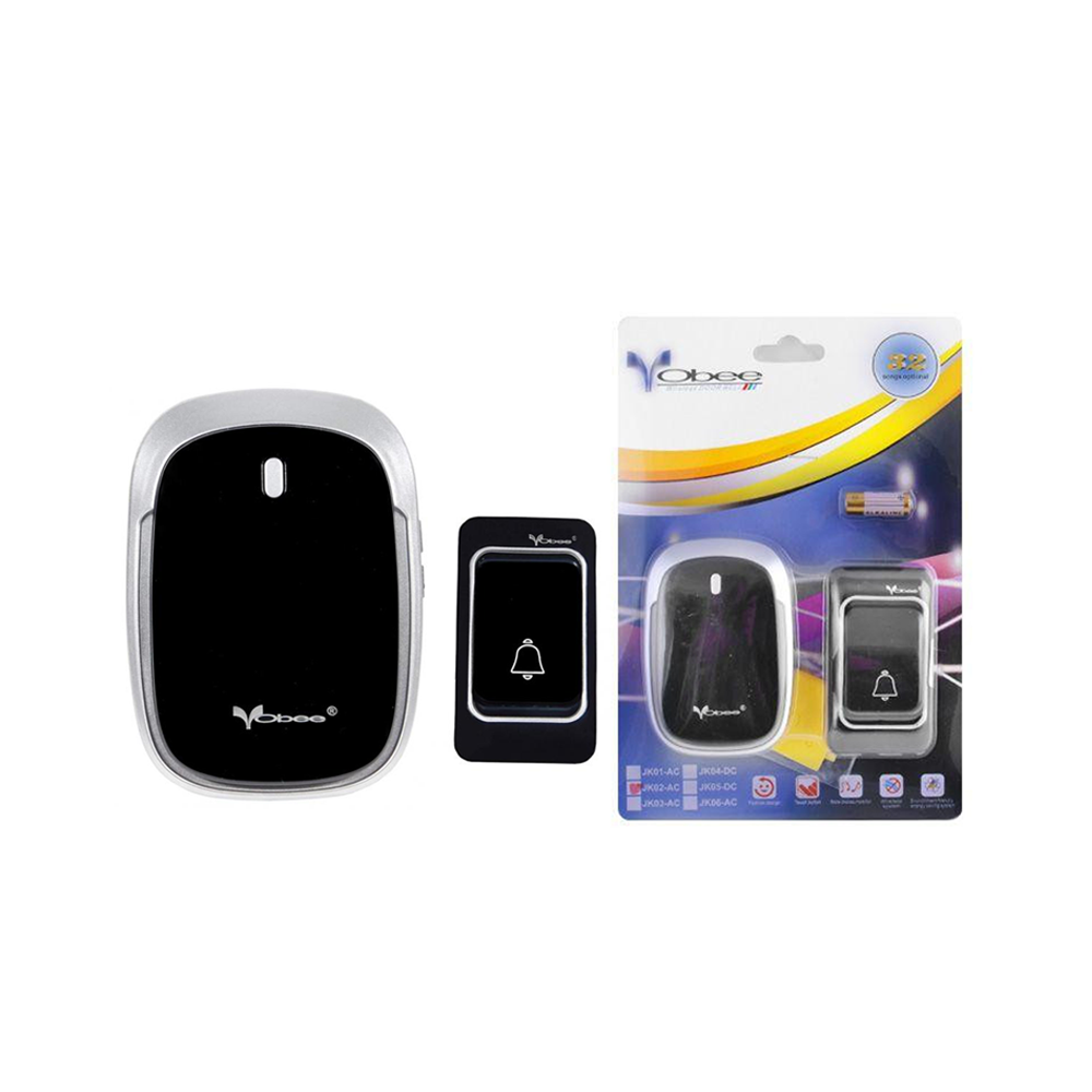 Wireless Door Bell - 32 songs - VOBEE JK02-AC Black