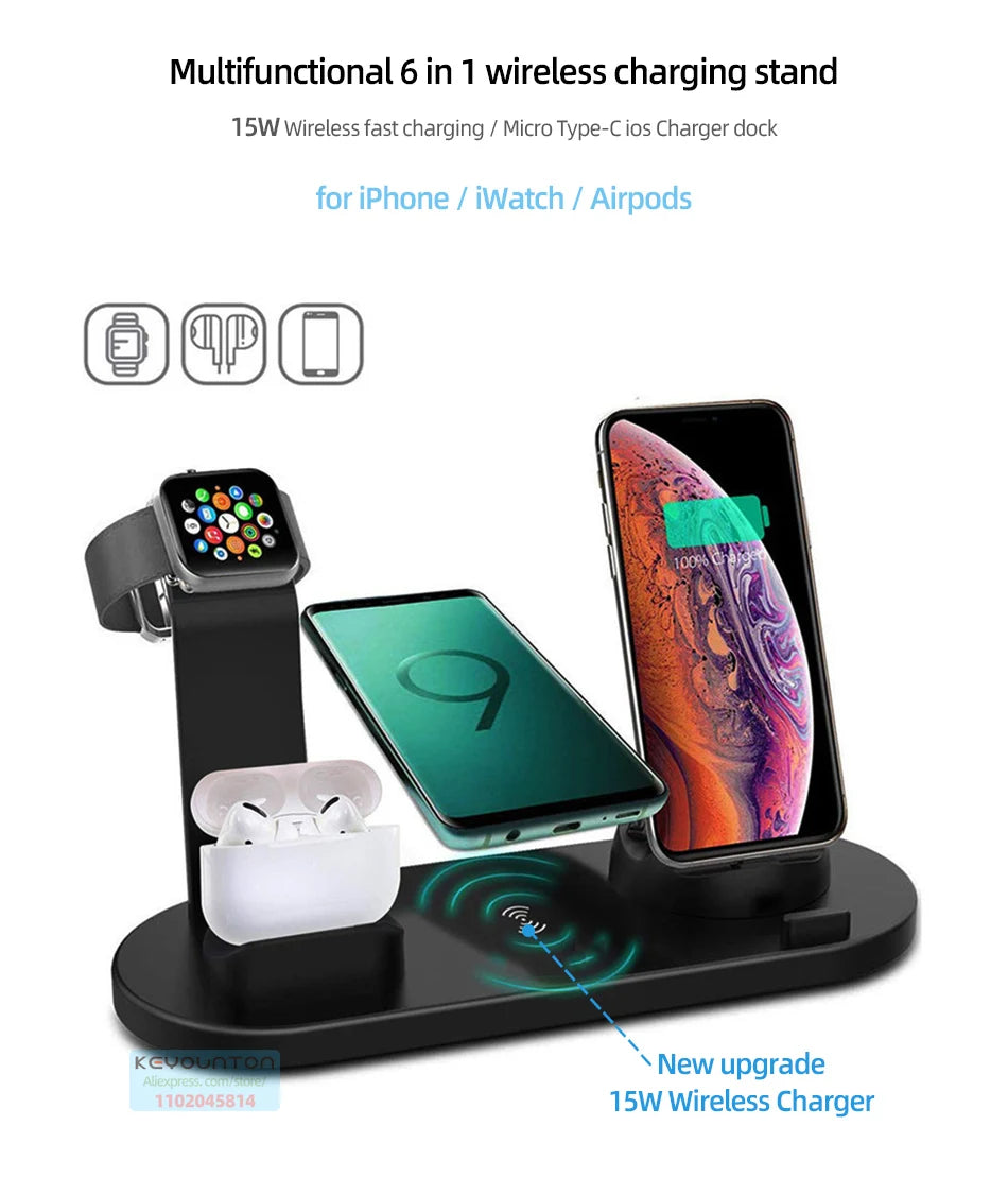 4 in 1 Wireless Fast Charging Dock Station