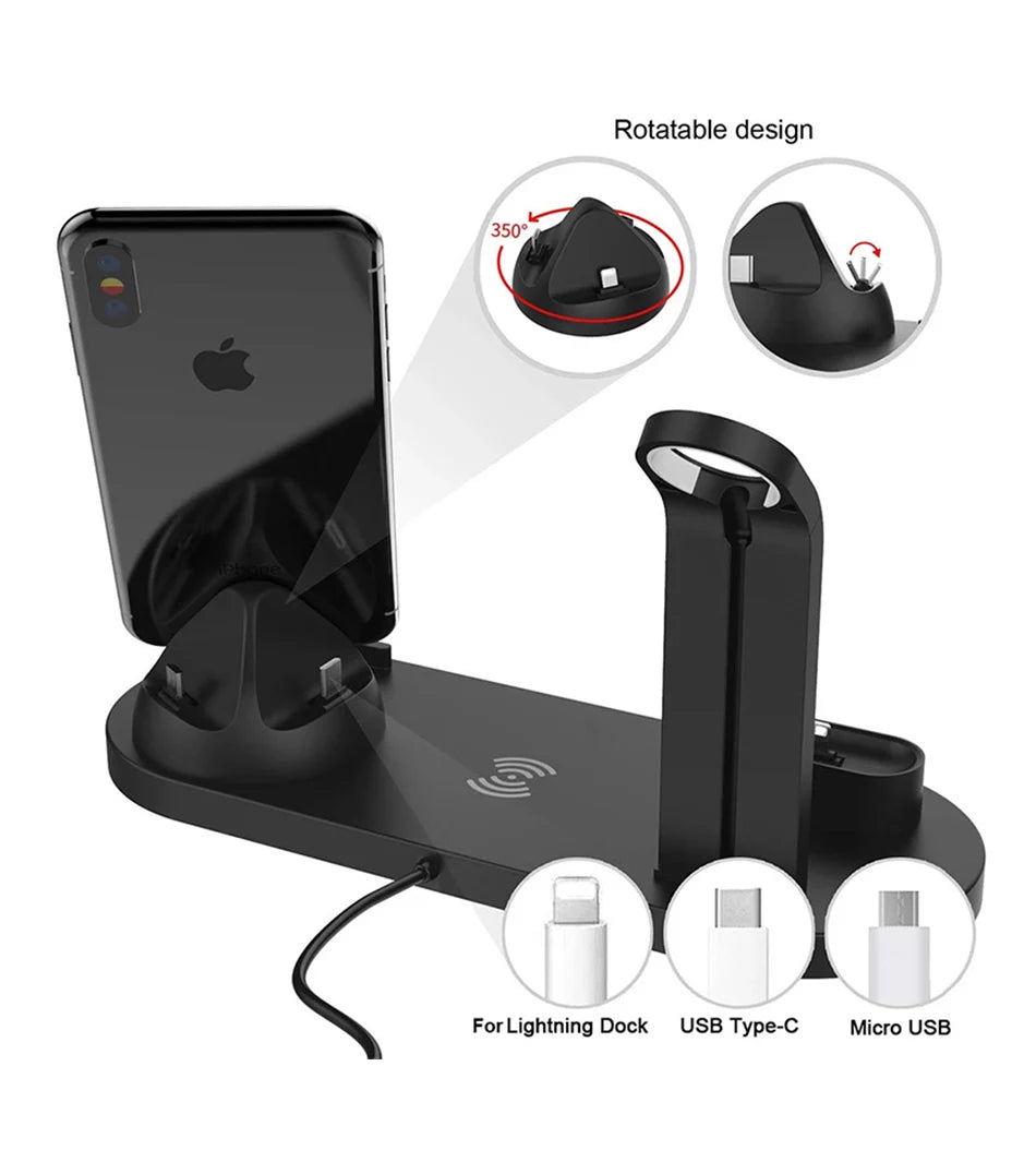 4 in 1 Wireless Fast Charging Dock Station