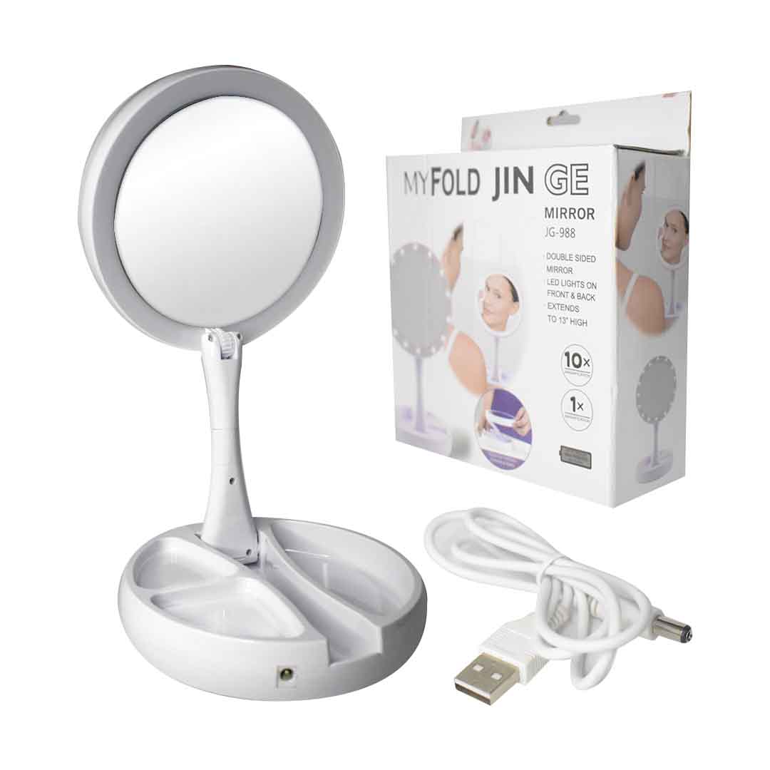 Miroir de Maquillage LED Pliable