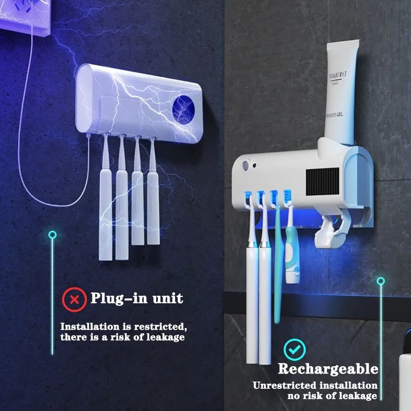 UV Automatic Toothpaste Sterilizer Intelligent Energy Toothpaste Brush Holder