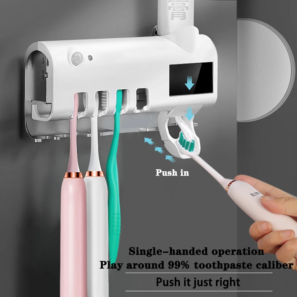 UV Automatic Toothpaste Sterilizer Intelligent Energy Toothpaste Brush Holder