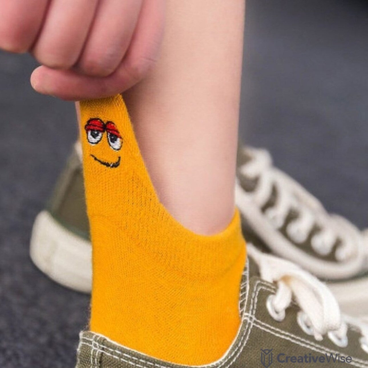 Chaussettes Emoji Happy Multi Couleurs 12 Paires – 100 % Coton et brodé