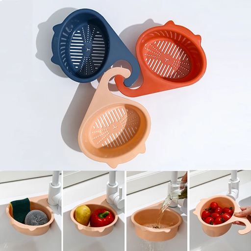 Panier d'égouttage multifonctionnel pour évier de cuisine