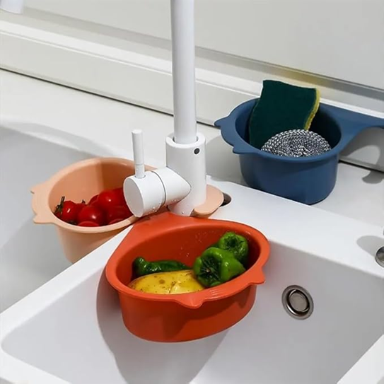 Panier d'égouttage multifonctionnel pour évier de cuisine