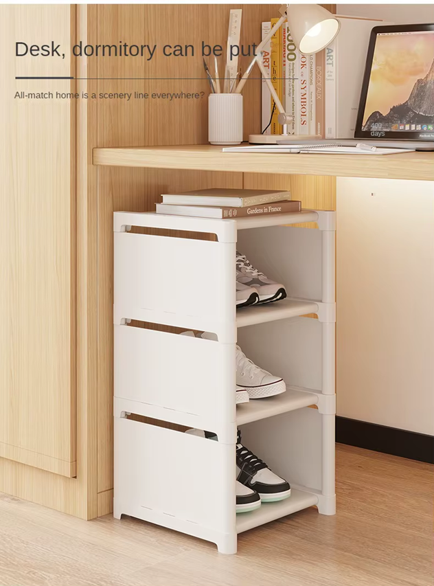 5 Étagère Des Chaussures Empilables - Blanc