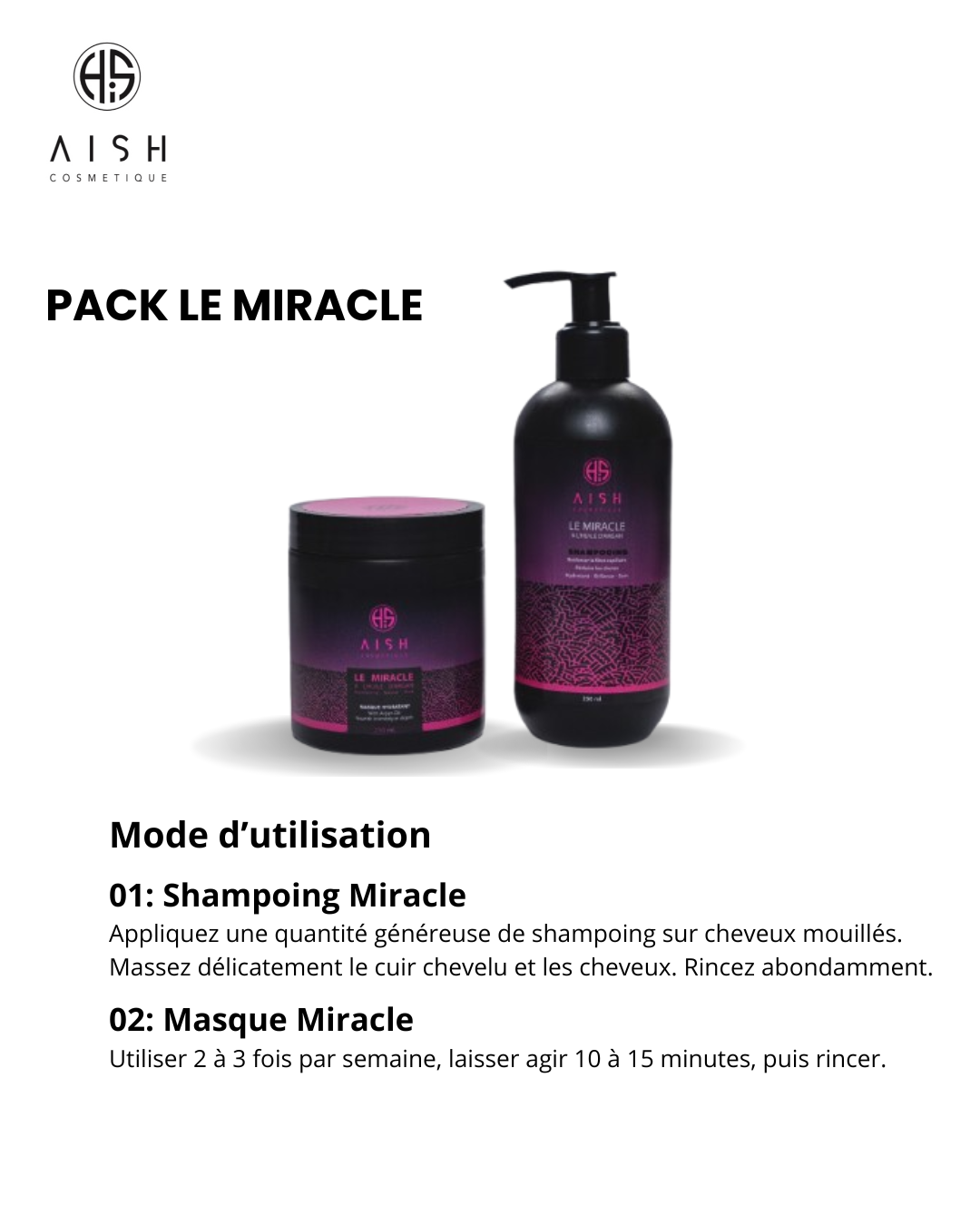 Pack Miracle – Shampoing & Masque à l'Huile d'Argan