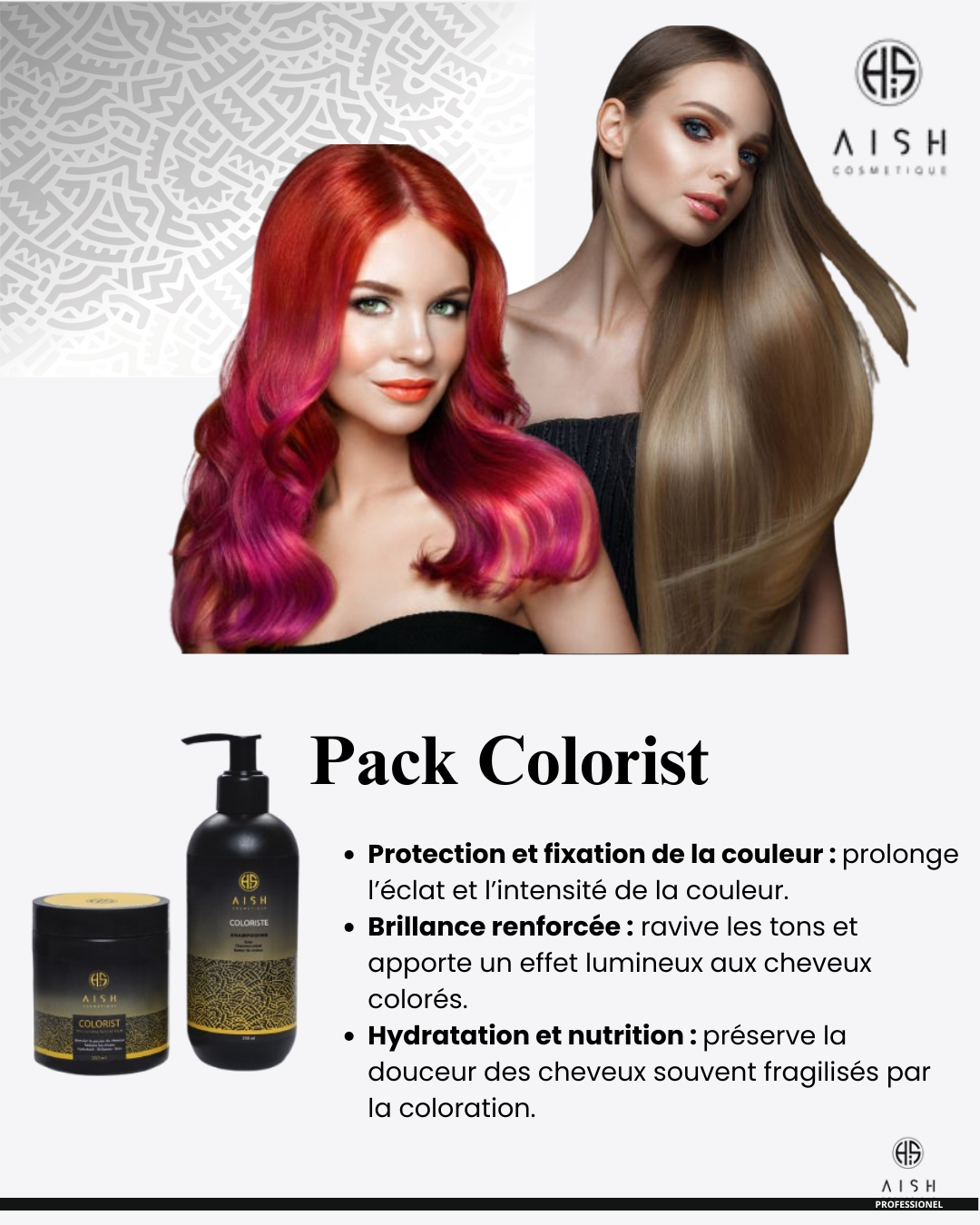 Pack "Colorist" – Shampoing & Masque Fixateur de Couleur