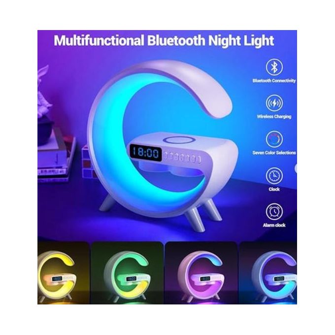 Enceinte LED G11 Bluetooth 15 W - chargeur sans fil et lampe d'ambiance