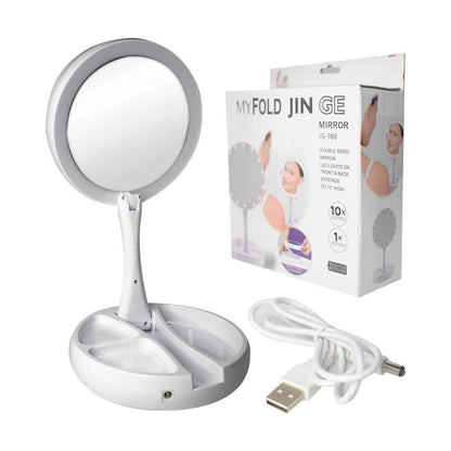 Miroir de Maquillage LED Pliable