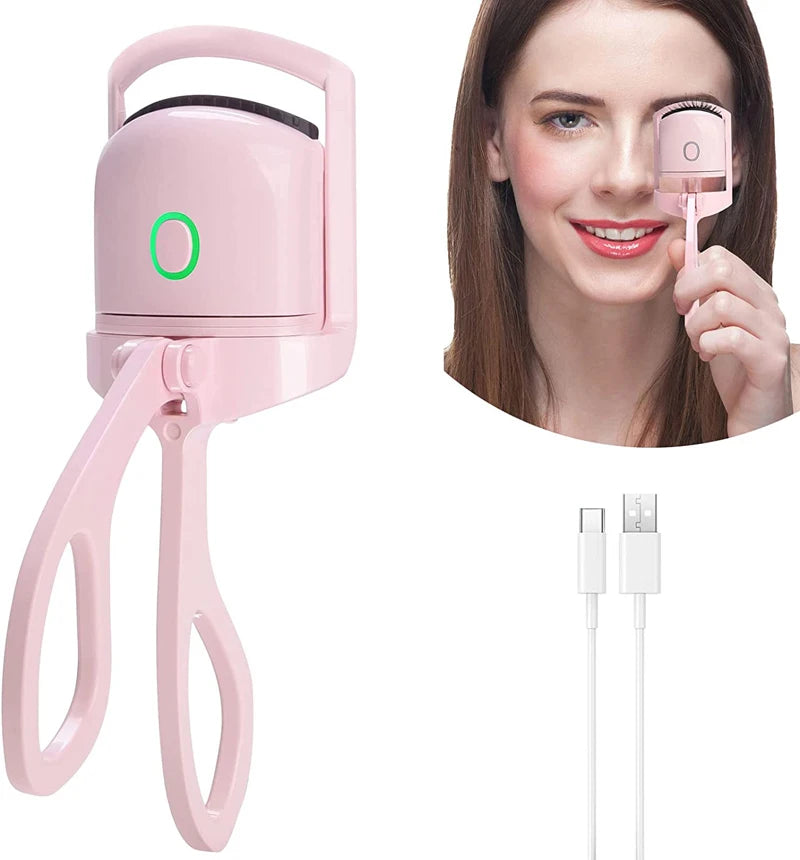 Heated Eyelashes Curler Portable USB Rechargeable Electric Eyelash