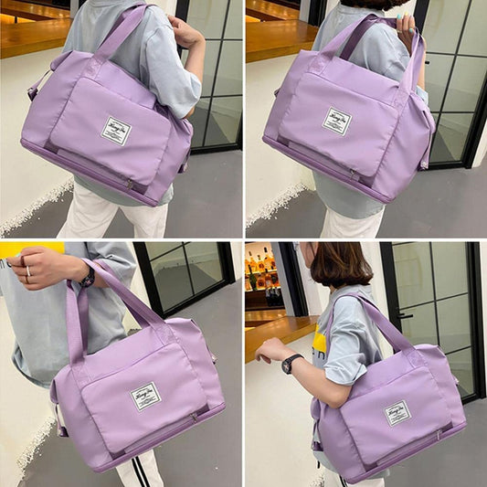 Sac de voyage pliable de grande capacité Sac fourre-tout MAUVE