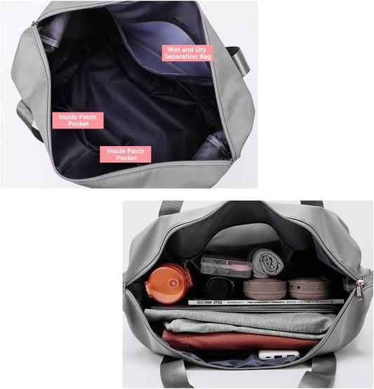 Sac de voyage pliable de grande capacité Sac fourre-tout GRIS