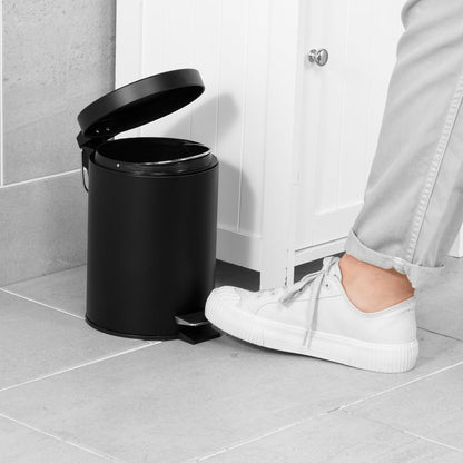 Poubelle salle de bain à pédale NOIR