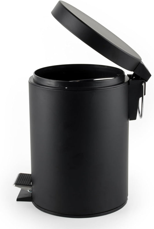 Poubelle salle de bain à pédale NOIR