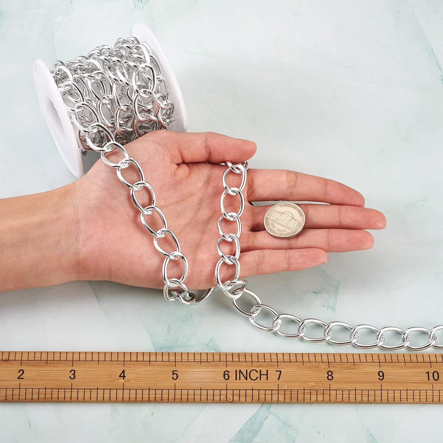Chaînes en aluminium Pour La Fabrication De Bijoux "100Cm"