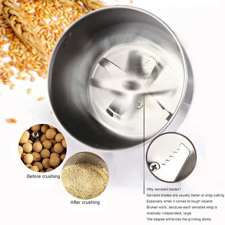 silver crest Electric grinder - 250W - stainless steel bowl