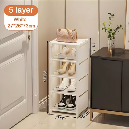 5 Étagère Des Chaussures Empilables - Blanc