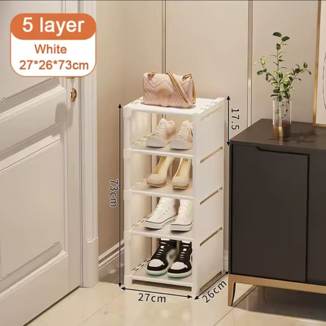 5 Étagère Des Chaussures Empilables - Blanc