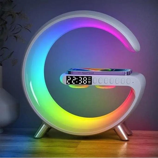 Enceinte LED G11 Bluetooth 15 W - chargeur sans fil et lampe d'ambiance