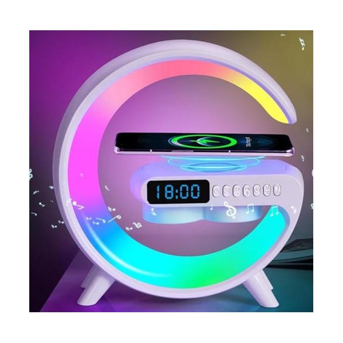 Enceinte LED G11 Bluetooth 15 W - chargeur sans fil et lampe d'ambiance