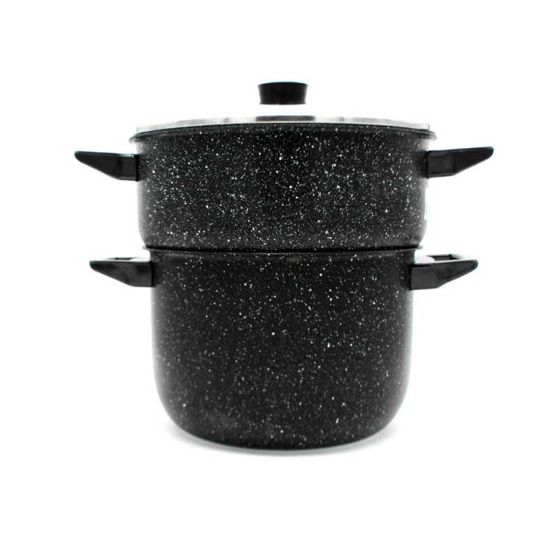 Batterie de Cuisine 11pcs - Granite - Noir