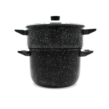 Batterie de Cuisine 11pcs - Granite - Noir