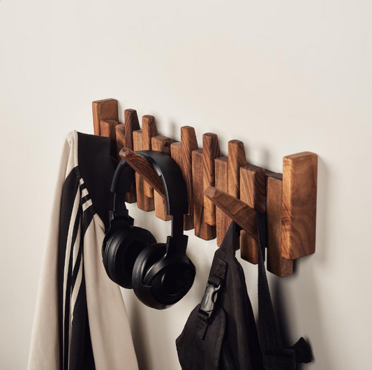 Porte manteau Moderne en Bois de Noyer